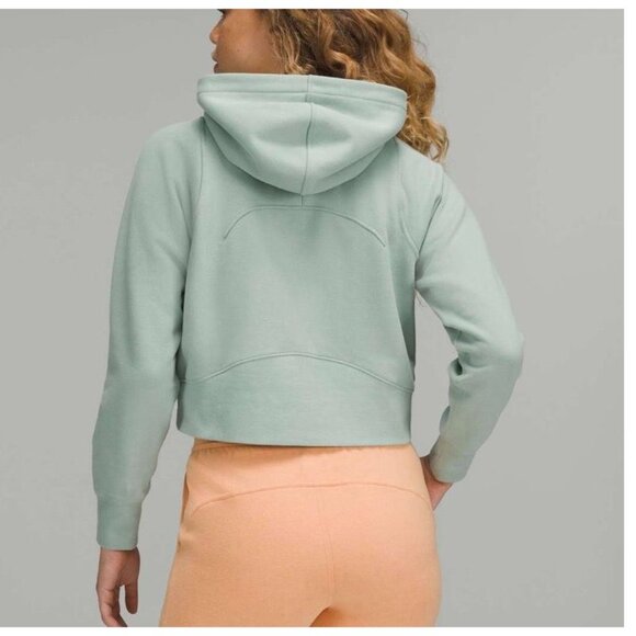 Lululemon Loungeful Cropped Hoodie 6 Silver Blue Sweatshirt EUC Athleisure - Picture 2 of 7